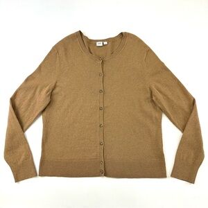 Gap brown cotton cardigan XL round neck womens Office casual everyday
